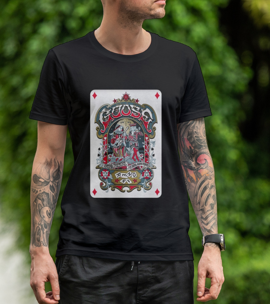 Goose Aug 16 2026 Grand Theatre Reno NV Playing Card T-Shirt