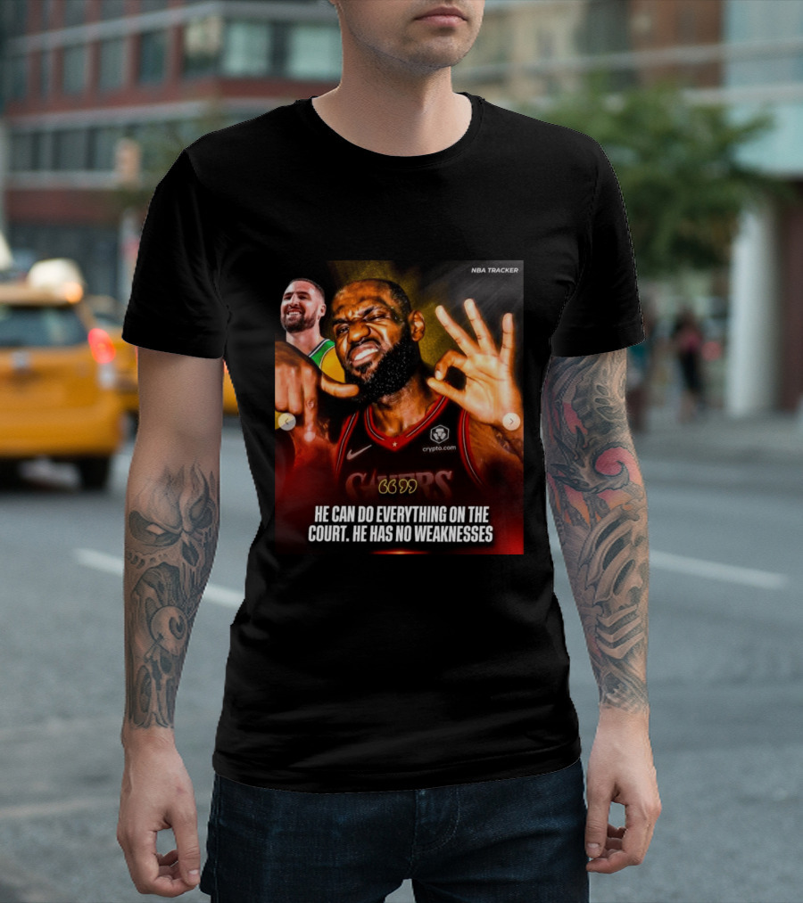 He Can Do Everything On The Court He Has No Weaknesses Crypto Lakers NBA Tracker T-Shirt