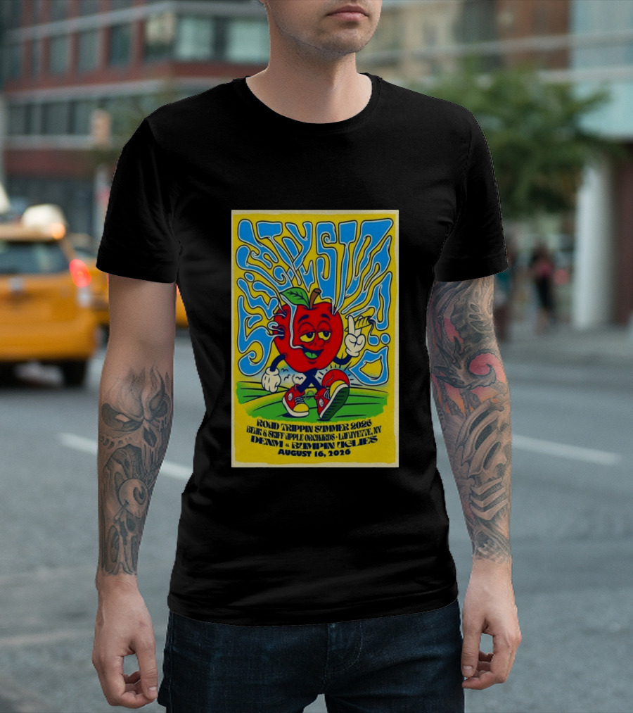 Slightly Stoopid Road Trippin Summer 2026 Apple Orchards LaFayette NY August 16 Dem Apples Bumpin Uglies T-Shirt