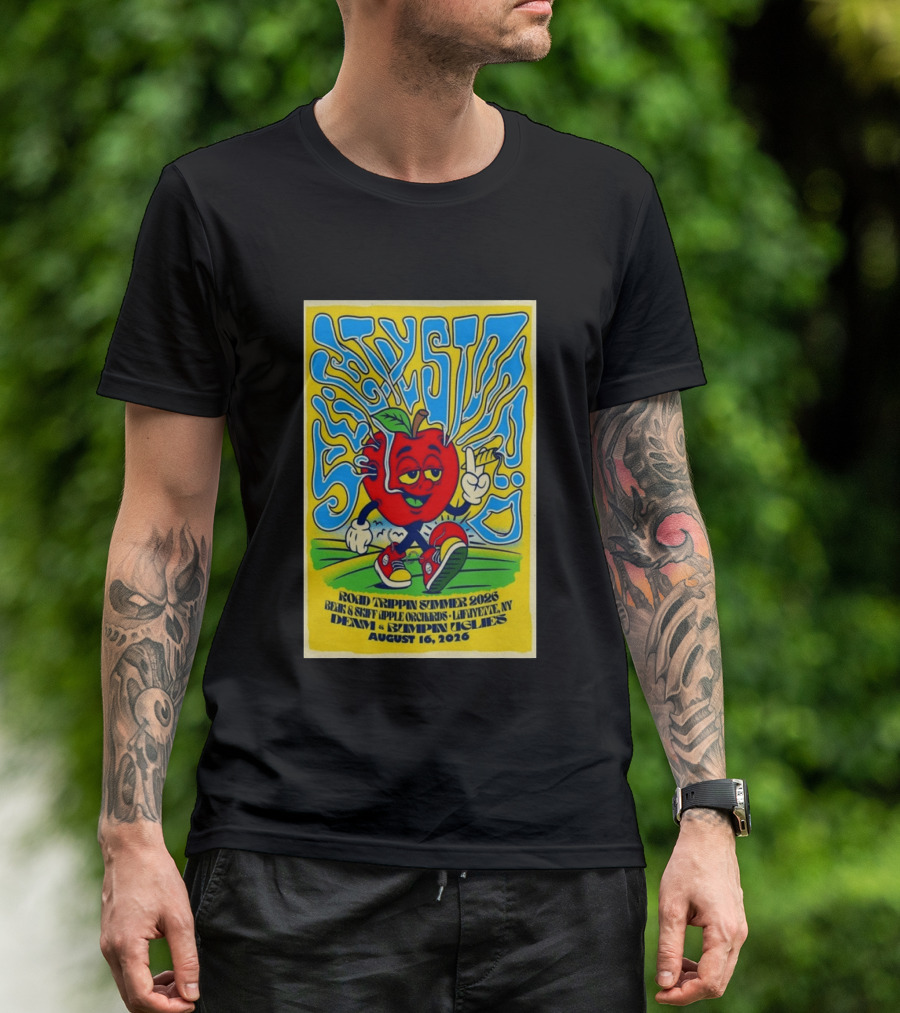 Slightly Stoopid Road Trippin Summer 2026 Apple Orchards LaFayette NY August 16 Dem Apples Bumpin Uglies T-Shirt