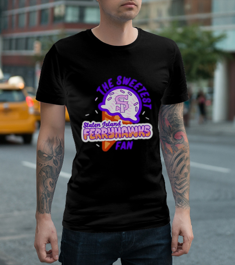 Staten Island Ferryhawks The Sweetest Fan Ice Cream Cone T-Shirt