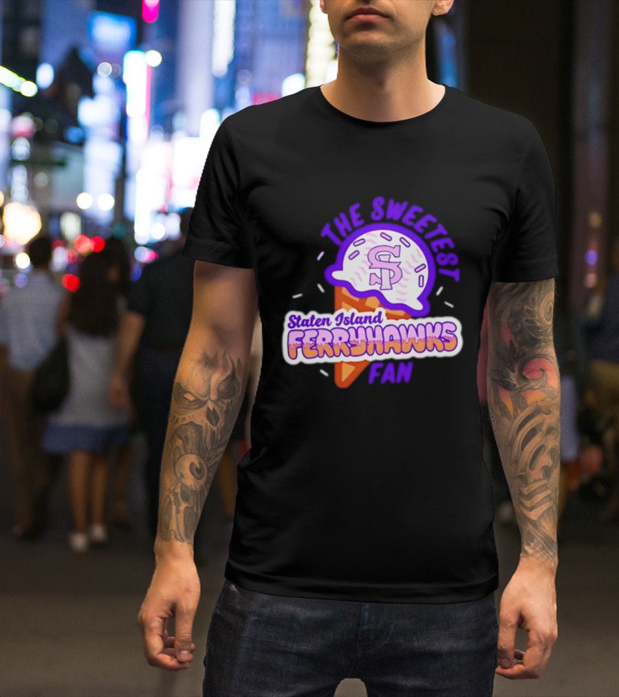 Staten Island Ferryhawks The Sweetest Fan Ice Cream Cone T-Shirt