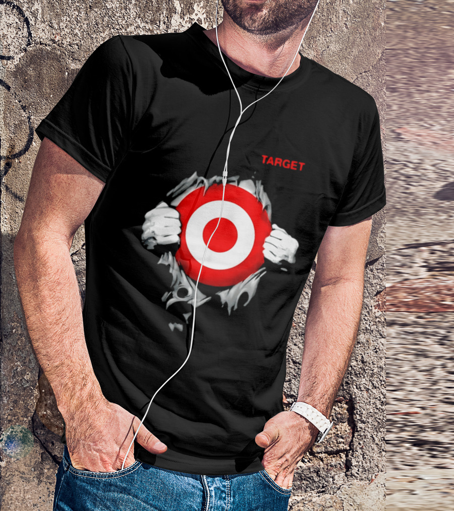 Target Ripped Chest Bullseye T-Shirt