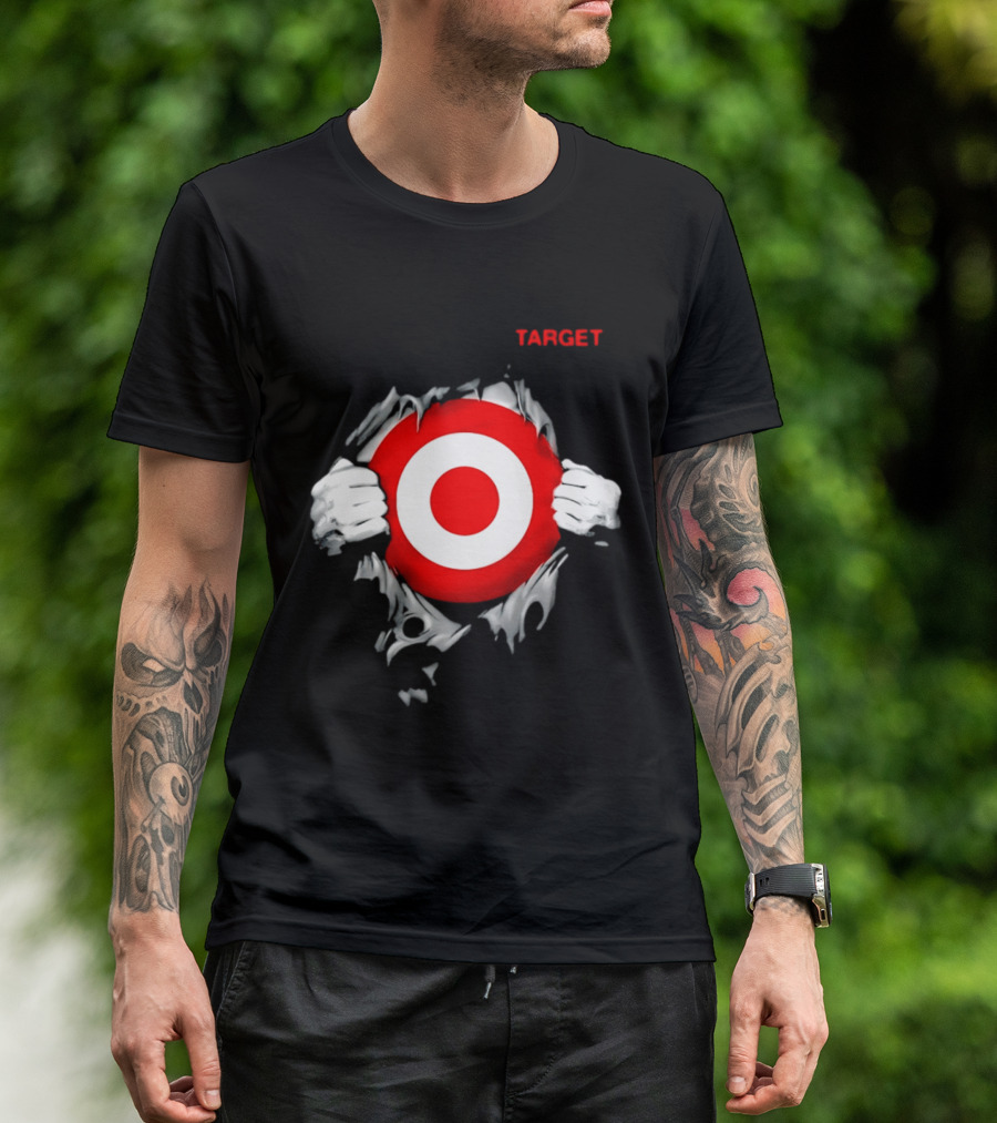 Target Ripped Chest Bullseye T-Shirt