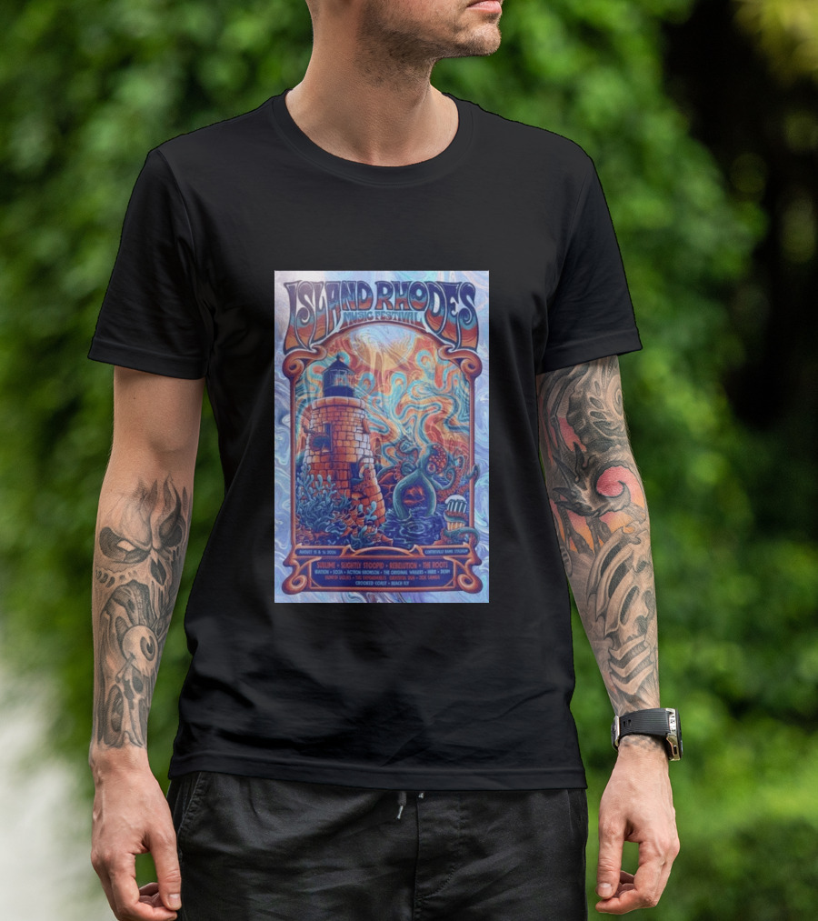 Island Rhodes Music Festival 2026 Centreville Bank Stadium Sublime Slightly Stoopid Rebelution The Roots August 15 16 Limited T-Shirt