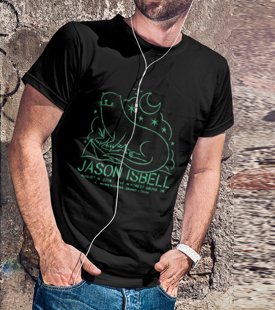 Jason Isbell Live In Forest Grove OR August 14 2026 Grand Lodge Concert Otter And Stars T-Shirt