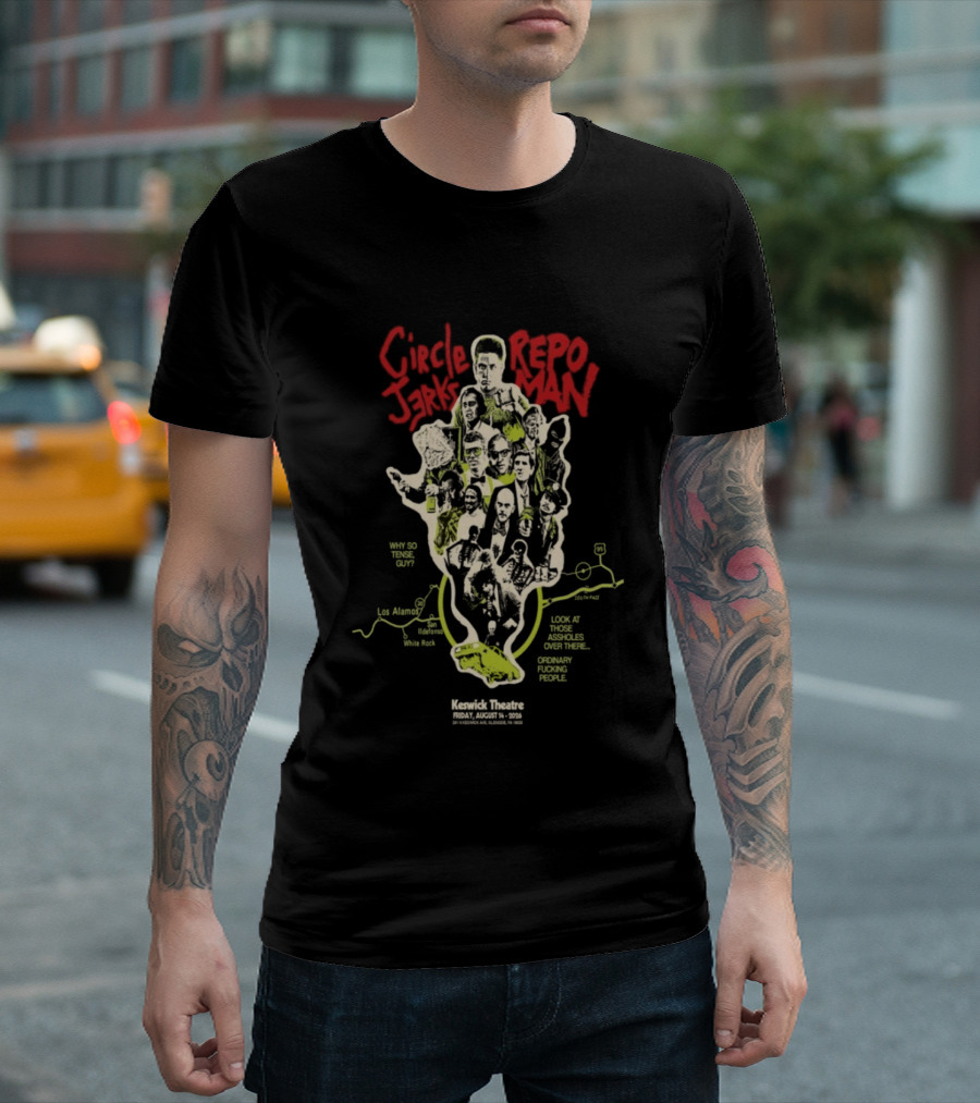 Circle Jerks X Repo Man August 14 2026 Keswick Theatre Glenside PA T-Shirt