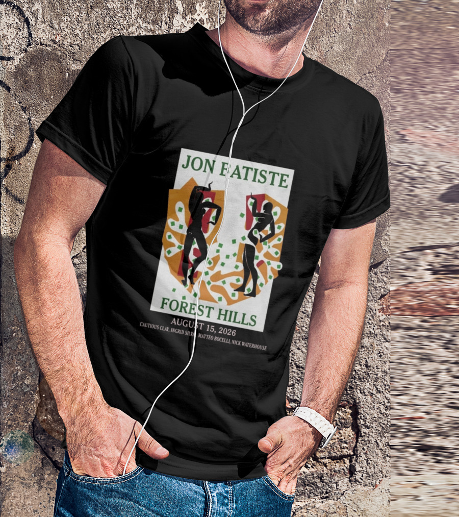 Jon Batiste Forest Hills August 15 2026 Cautious Clay Ingrid Silva Matteo Bocelli Nick Waterhouse T-Shirt