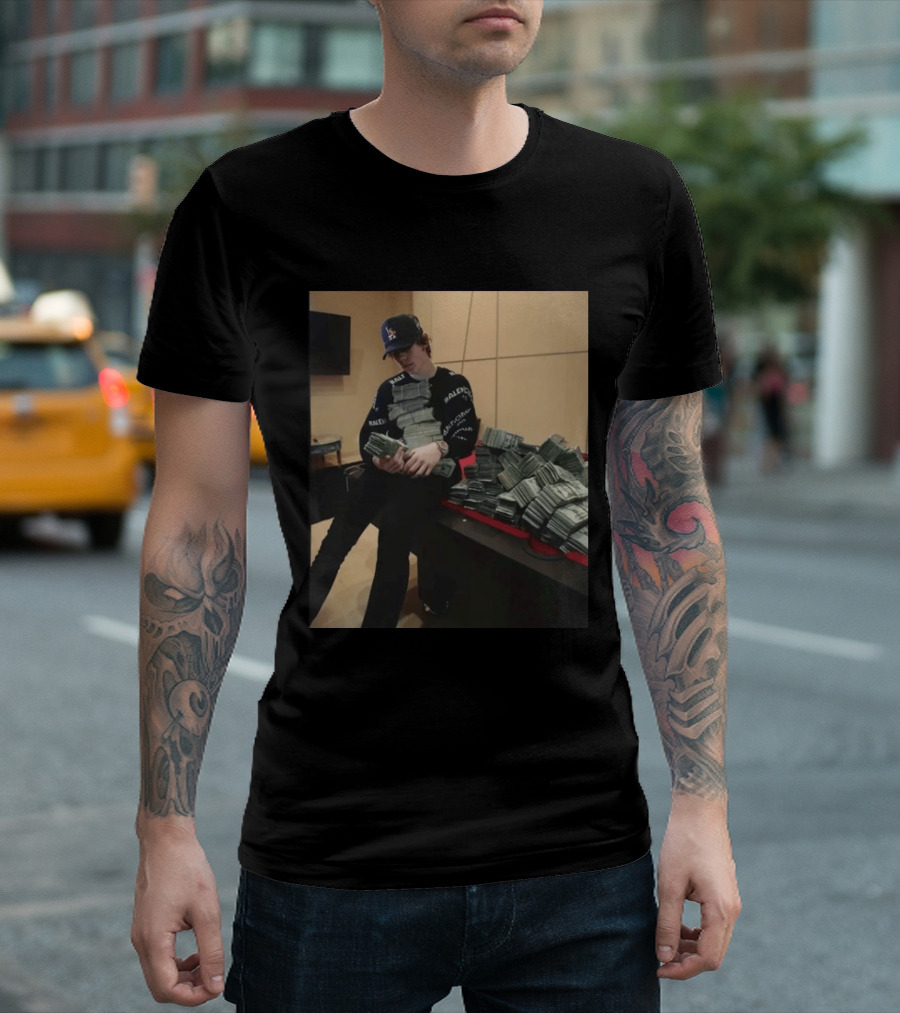 Balenciaga Black Stacks Of Cash T-Shirt