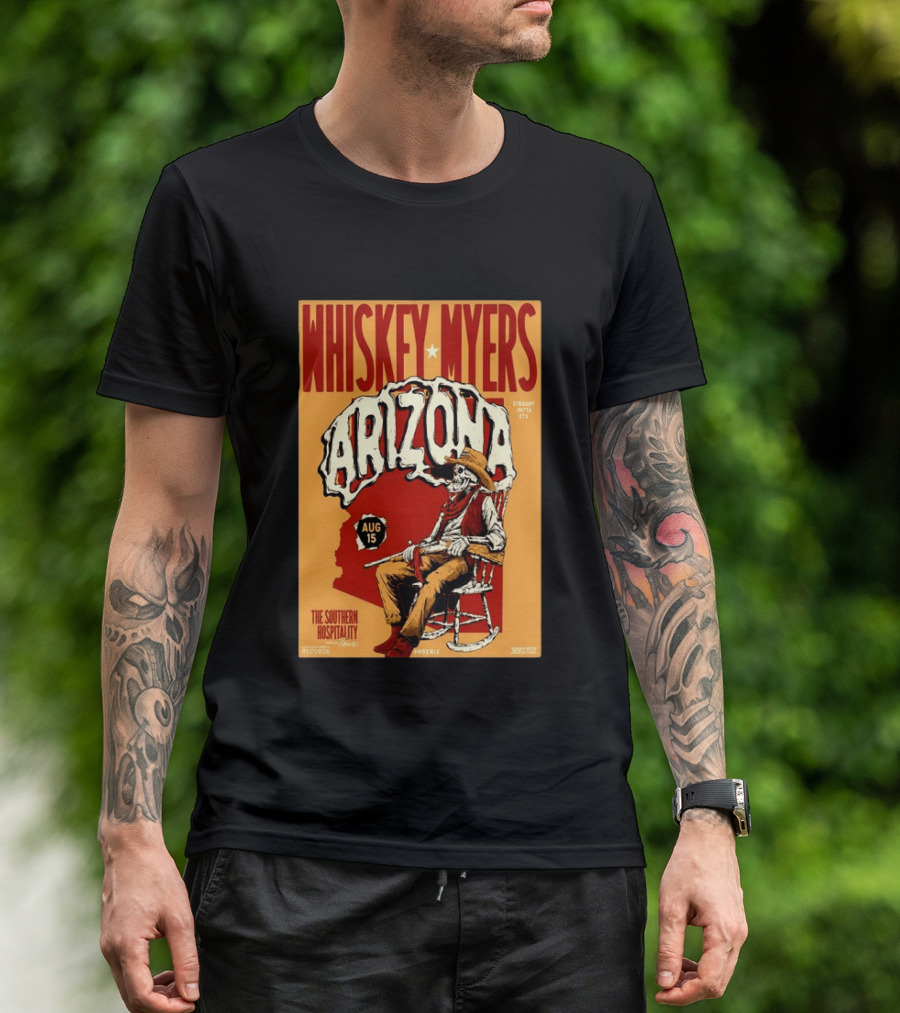 Whiskey Myers Arizona Aug 15 The Southern Hospitality Tour Phoenix 2026 T-Shirt