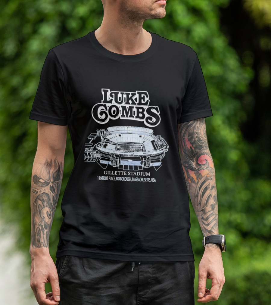 Luke Combs Gillette Stadium 1 Patriot Place Foxborough Massachusetts USA T-Shirt