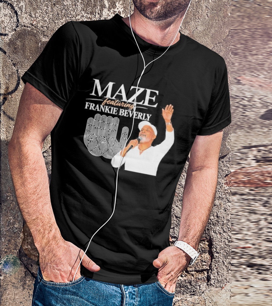 Maze Featuring Frankie Beverly White Outfit Microphone Performance Iconic Image T-Shirt