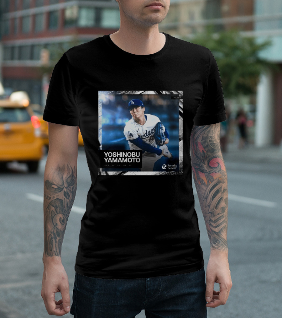 Yoshinobu Yamamoto Los Angeles Dodgers Security Benefit 2026 T-Shirt