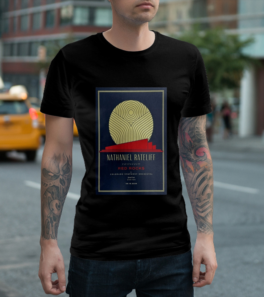 Nathaniel Rateliff Red Rocks Colorado Symphony Orchestra Special Guest Lucius 08.18.2026 T-Shirt