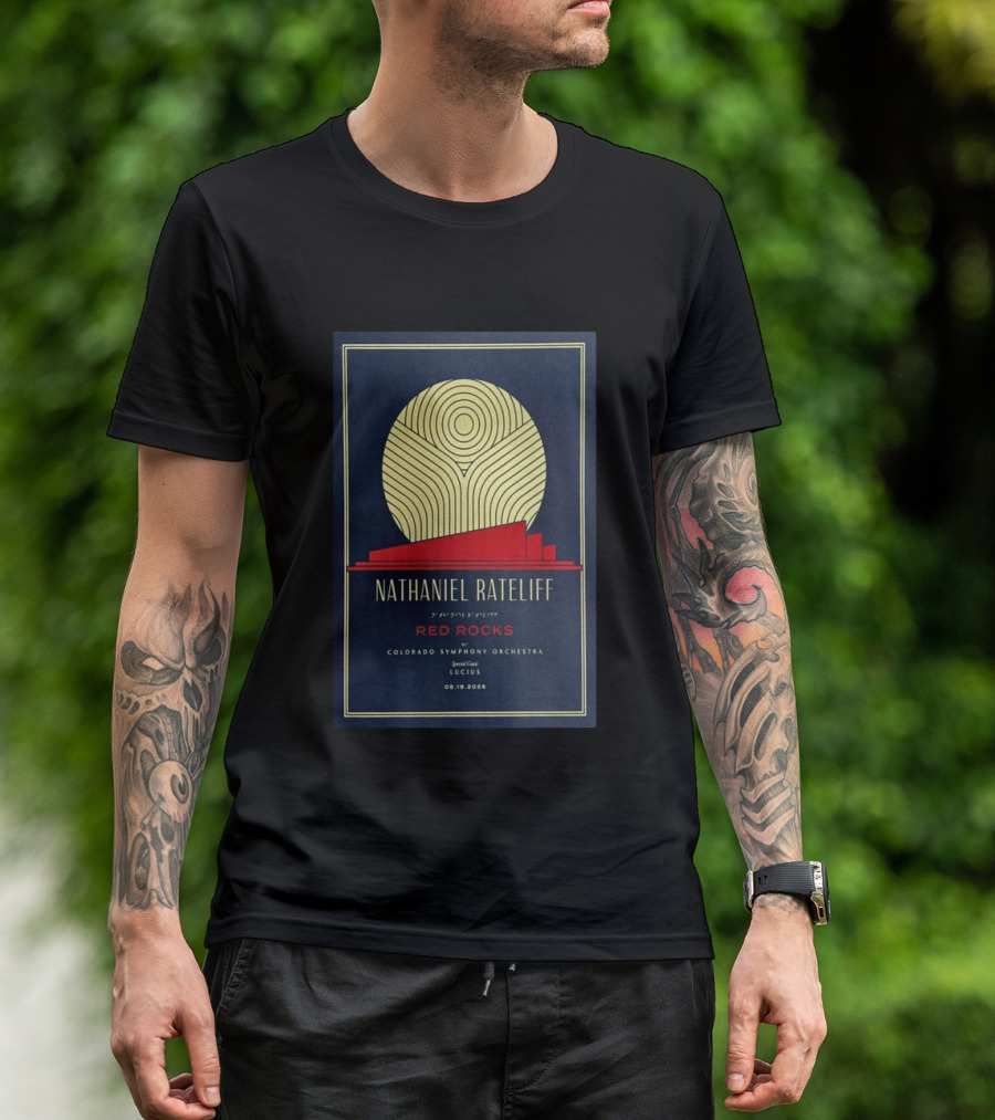 Nathaniel Rateliff Red Rocks Colorado Symphony Orchestra Special Guest Lucius 08.18.2026 T-Shirt