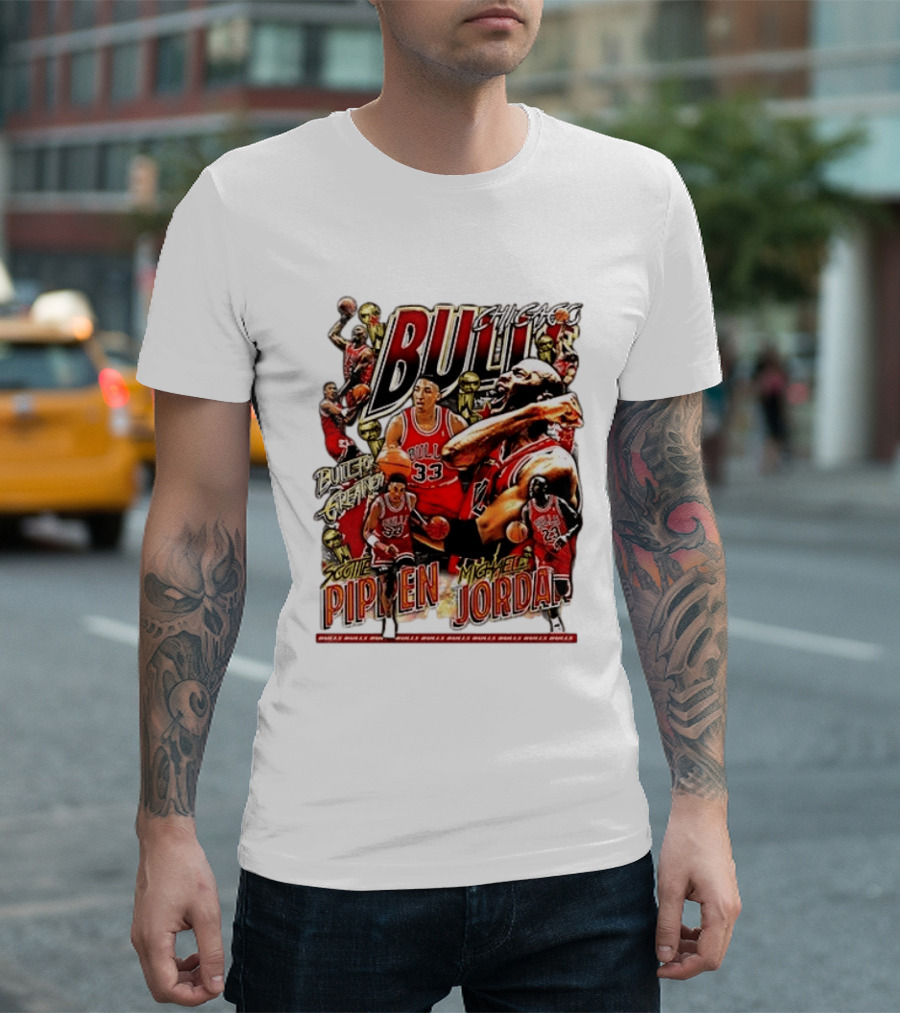 Chicago Bull Machael Jordan X Scotie Pippen Build For Greatness T-Shirt