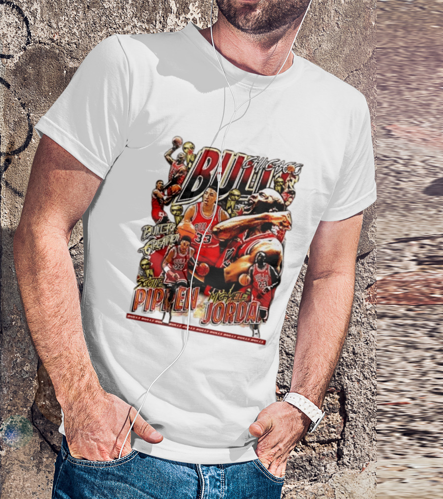 Chicago Bull Machael Jordan X Scotie Pippen Build For Greatness T-Shirt