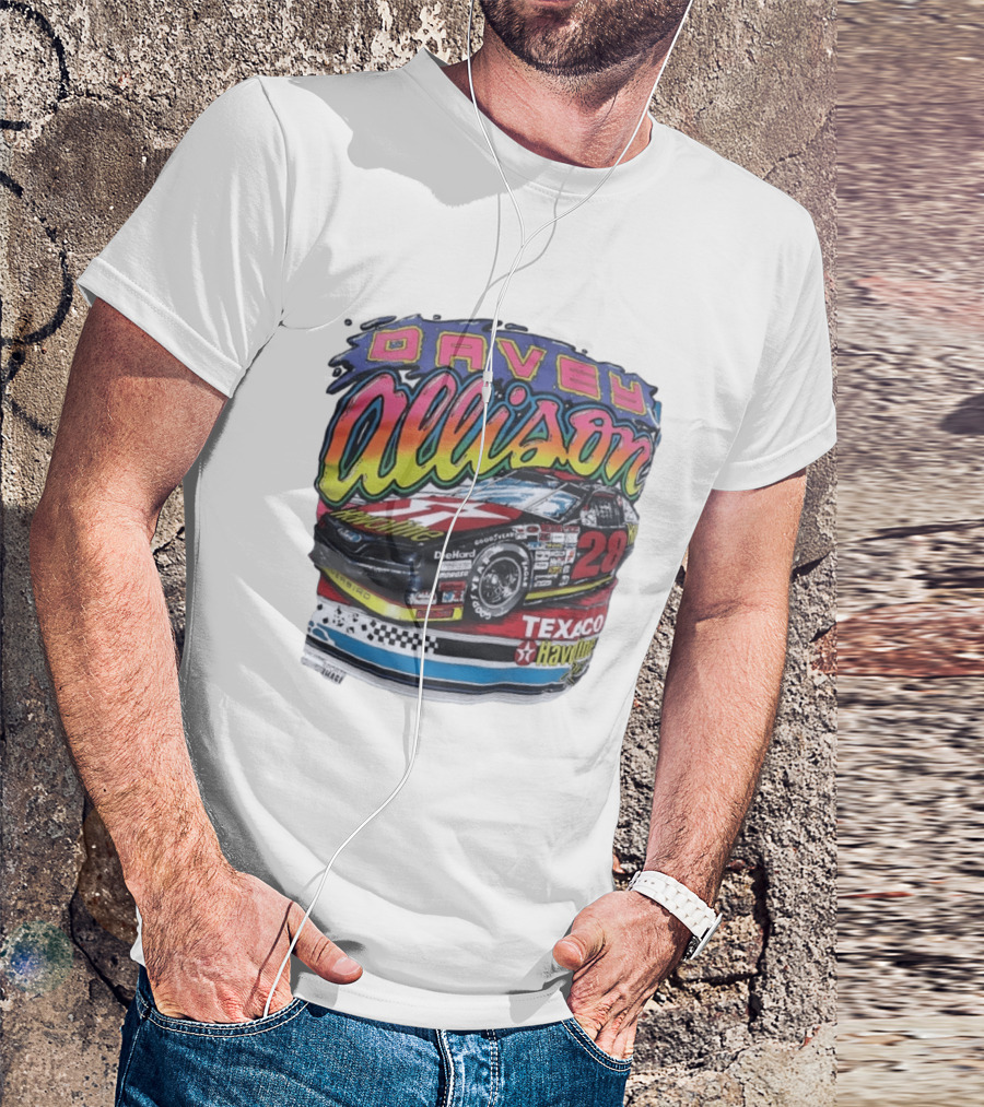Davey Allison 28 Texaco Havoline Racing Ford Thunderbird T-Shirt