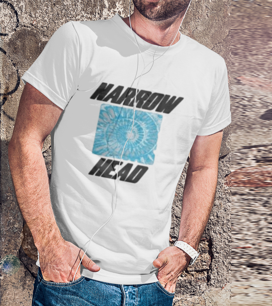 Narrow Head Blue Spiral Shell Tie Dye T-Shirt