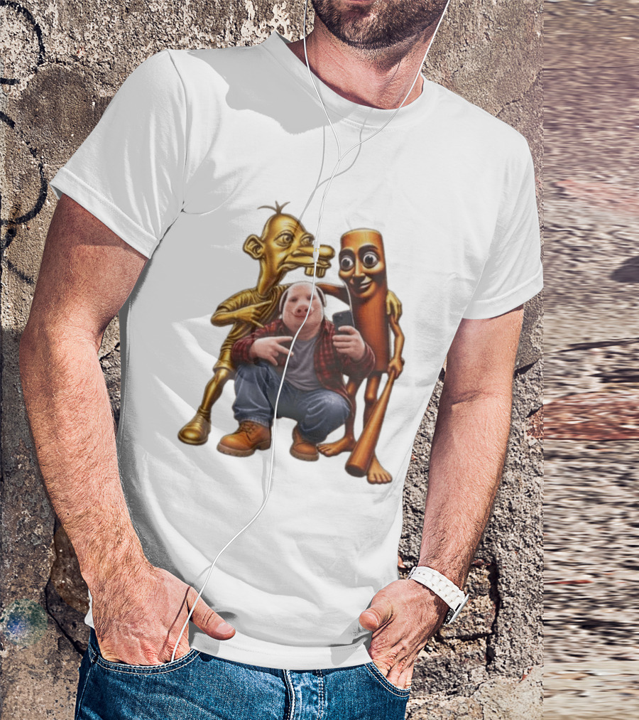 Neegy John Pork Tung Tung Tung Sahur Meme Characters T-Shirt