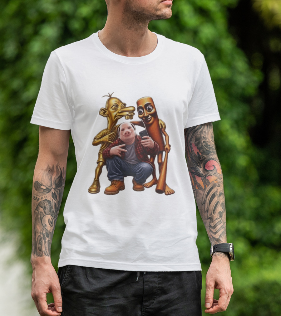Neegy John Pork Tung Tung Tung Sahur Meme Characters T-Shirt