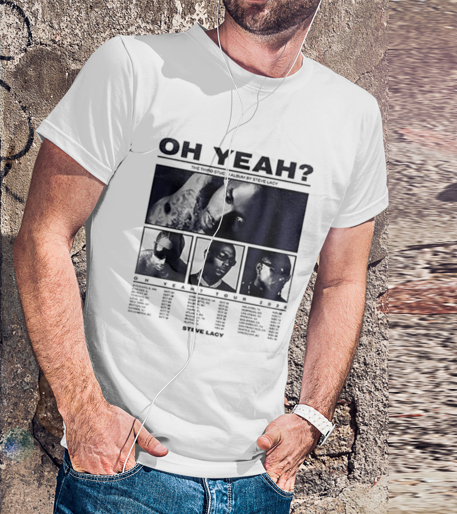 Steve Lacy Oh Yeah Tour Cities List Music Event Dates Compilation T-Shirt