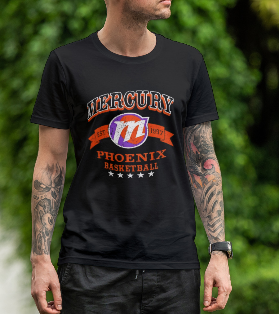 Phoenix Mercury Est 1997 Basketball Distressed T-Shirt