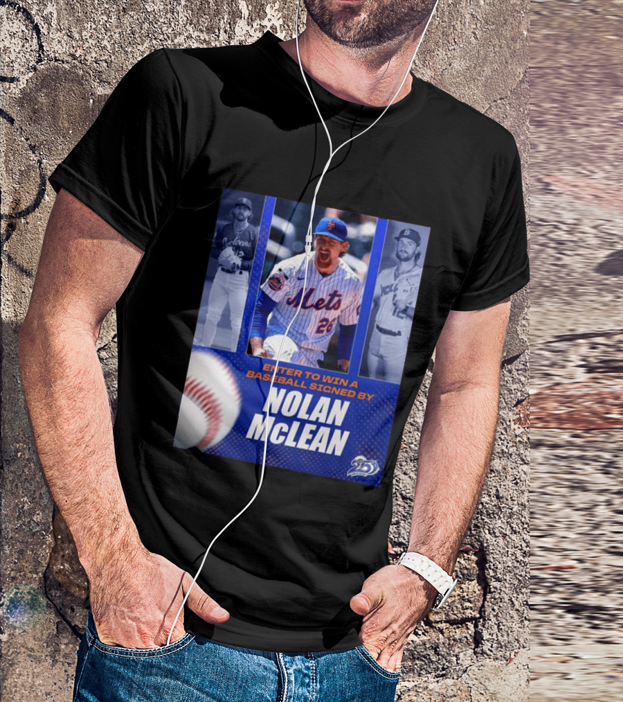 Enter To Win A Baseball Signed By Nolan McLean Mets 26 Celebrating 25 Years T-Shirt