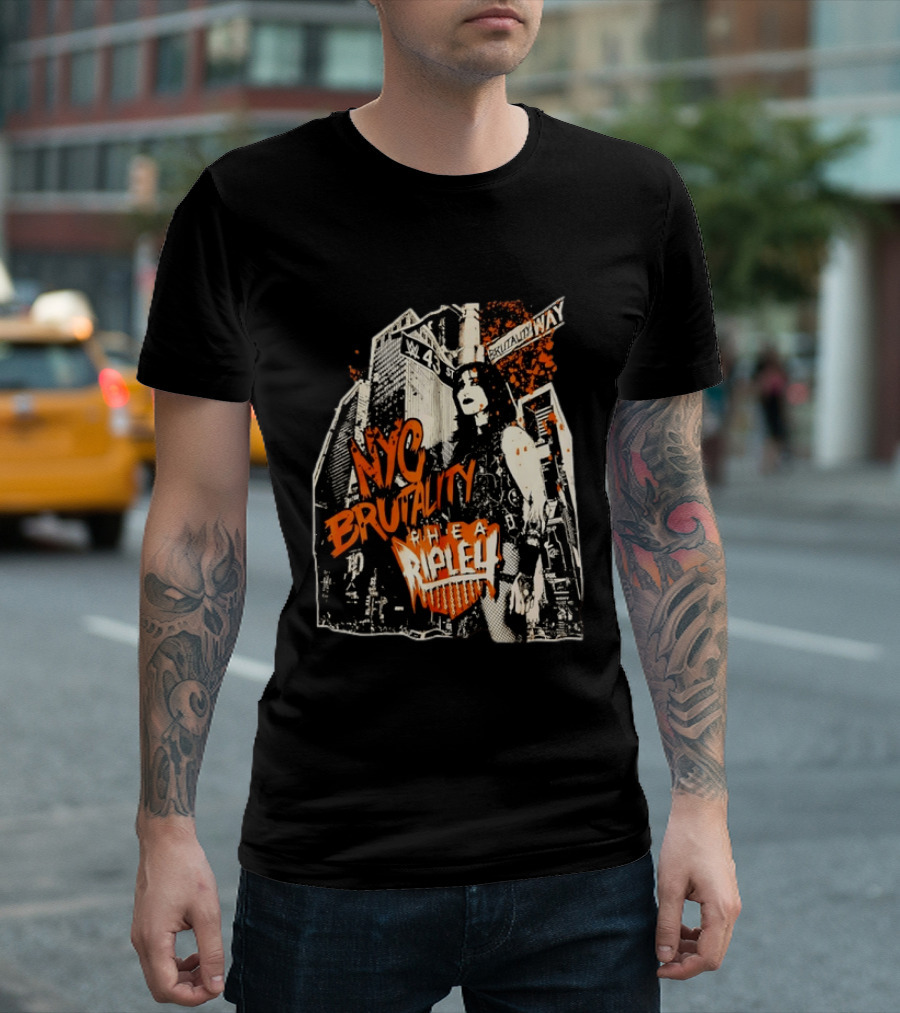 NYC Brutality Rhea Ripley WWE Wrestling W 43 Street T-Shirt