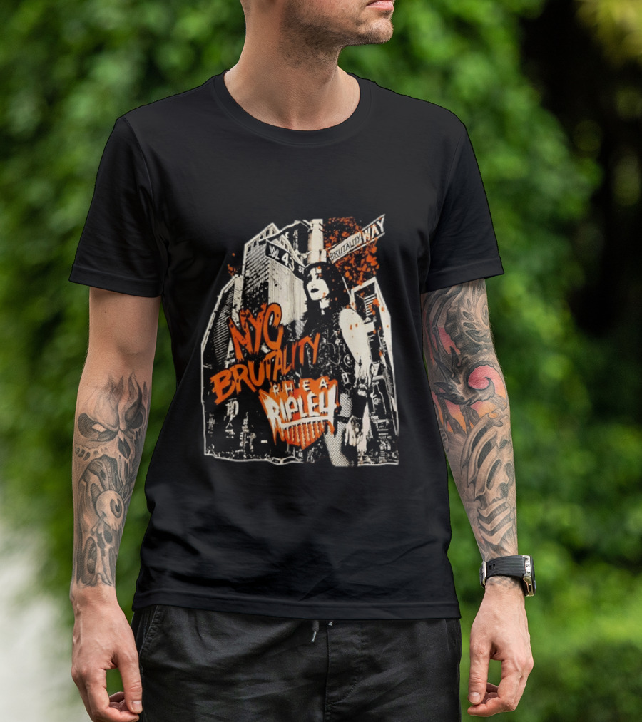 NYC Brutality Rhea Ripley WWE Wrestling W 43 Street T-Shirt