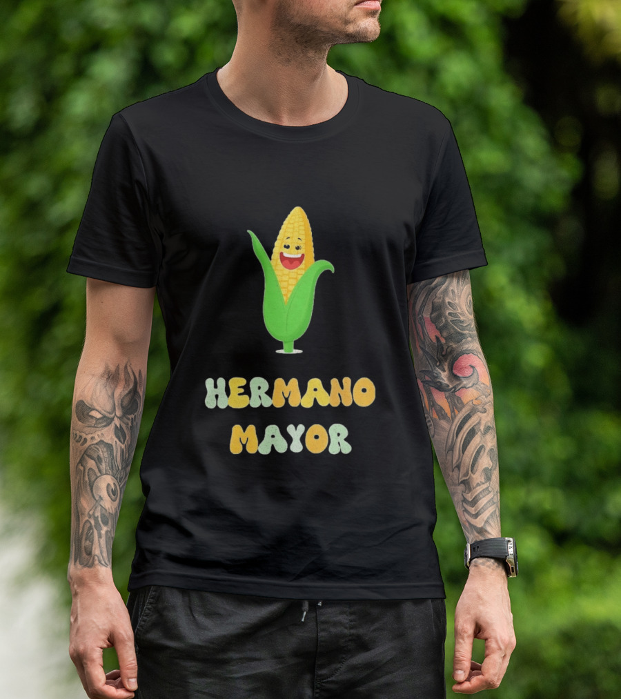 Hermano Mayor Corn With Smiling Vegetable Face T-Shirt