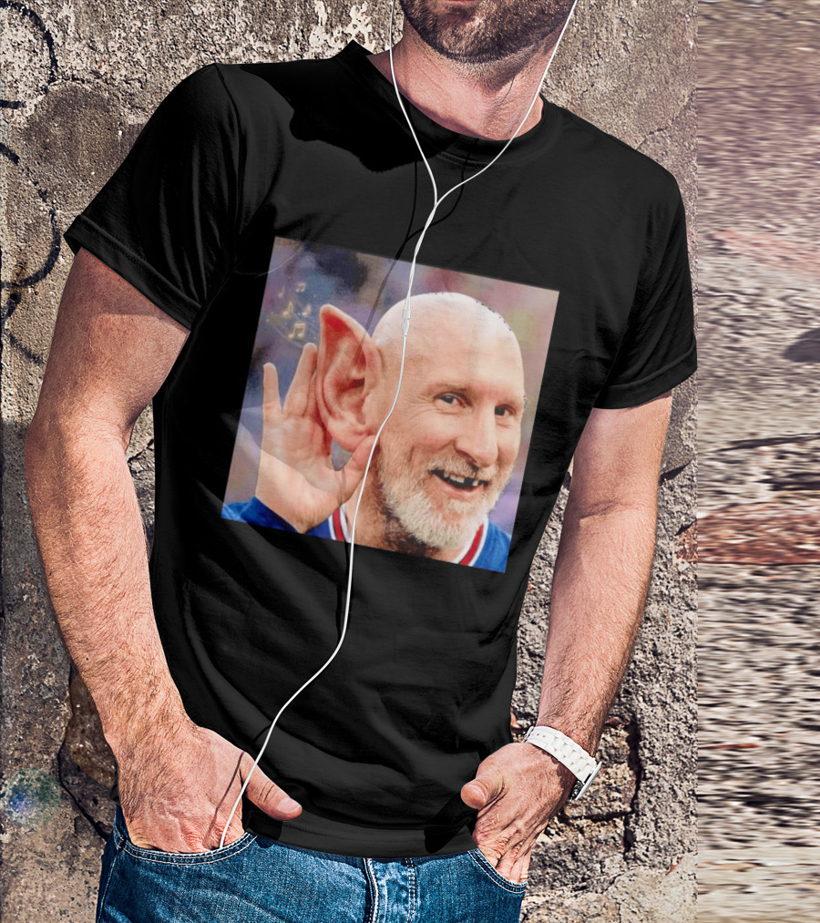 Lionel Messi Elf Meme Pessi Big Ear Music Notes Bald Man T-Shirt