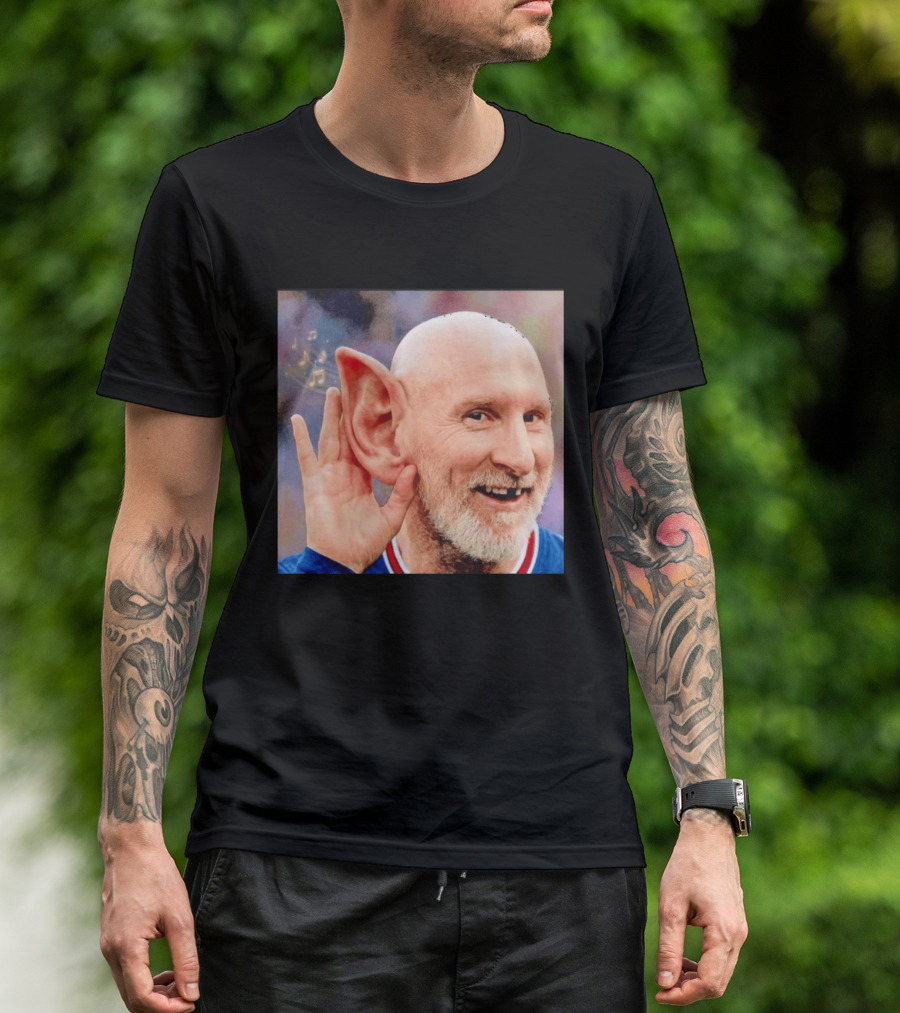 Lionel Messi Elf Meme Pessi Big Ear Music Notes Bald Man T-Shirt