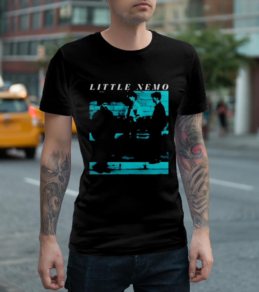 Little Nemo Post Punk Alternative Rock Band Aqua Blue Distressed T-Shirt