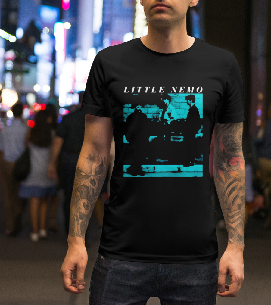 Little Nemo Post Punk Alternative Rock Band Aqua Blue Distressed T-Shirt