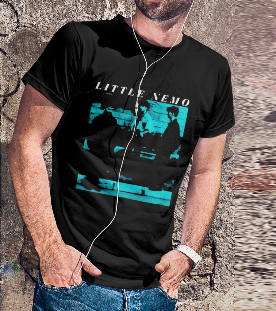 Little Nemo Post Punk Alternative Rock Band Aqua Blue Distressed T-Shirt