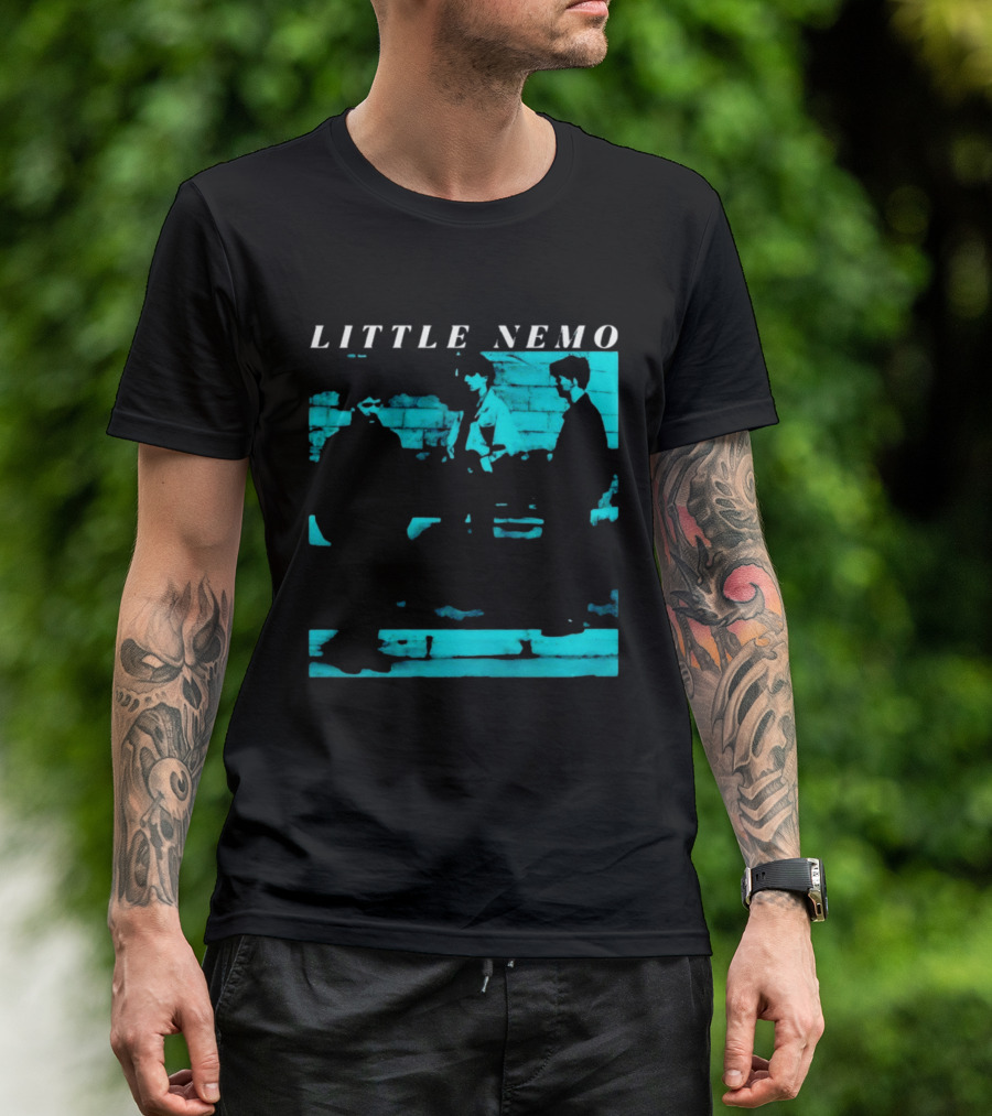 Little Nemo Post Punk Alternative Rock Band Aqua Blue Distressed T-Shirt