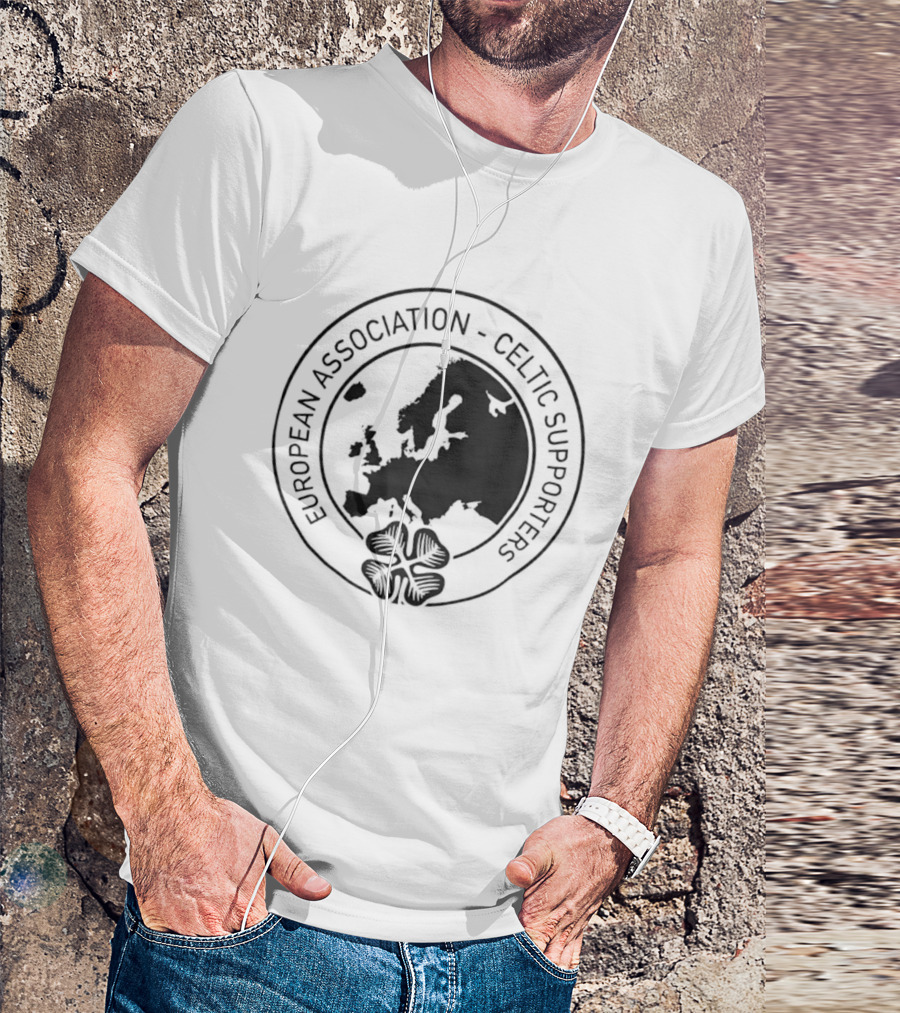 European Association Celtic Supporters Football Fans Map T-Shirt