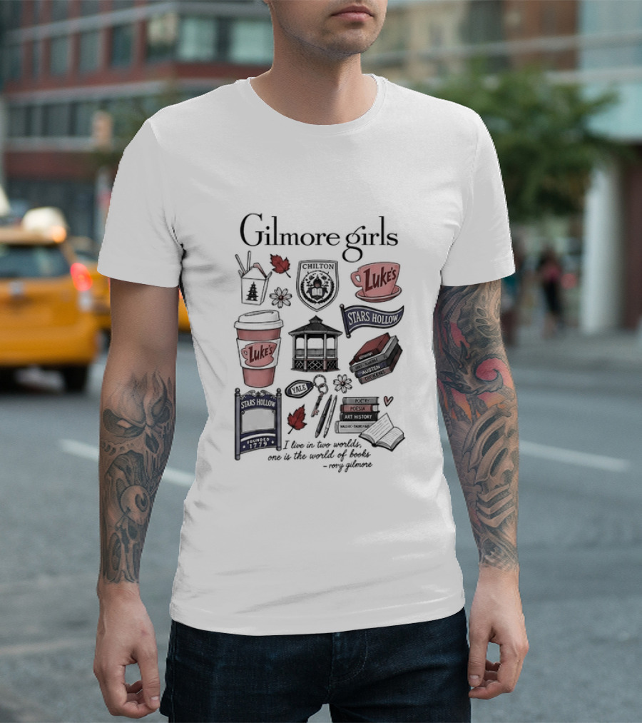 Gilmore Girls Chilton Luke's Stars Hollow Yale Rory Quote Illustrations T-Shirt