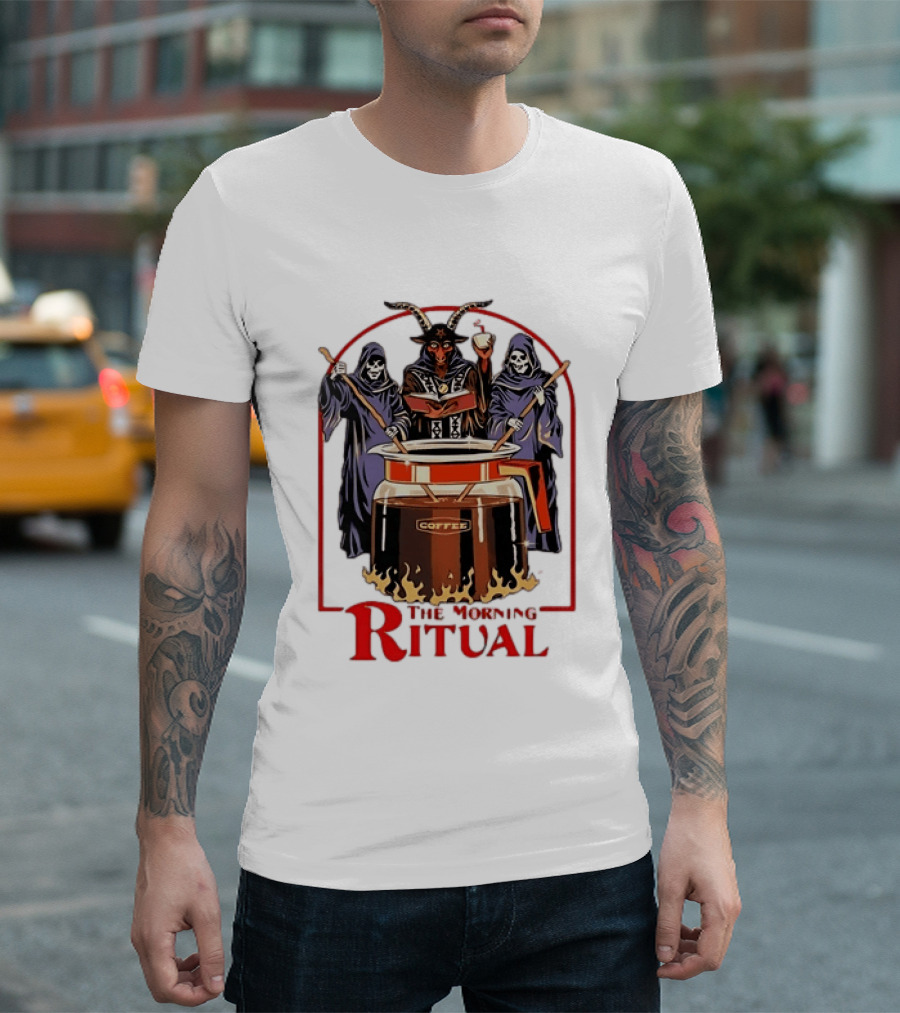 Ritual Coffee Grim Reaper Satanic Morning T-Shirt