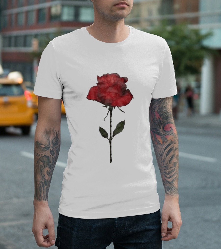 Original CORTIS Seonghyeon Acne Studios Women's Red Rose 2026 T-Shirt