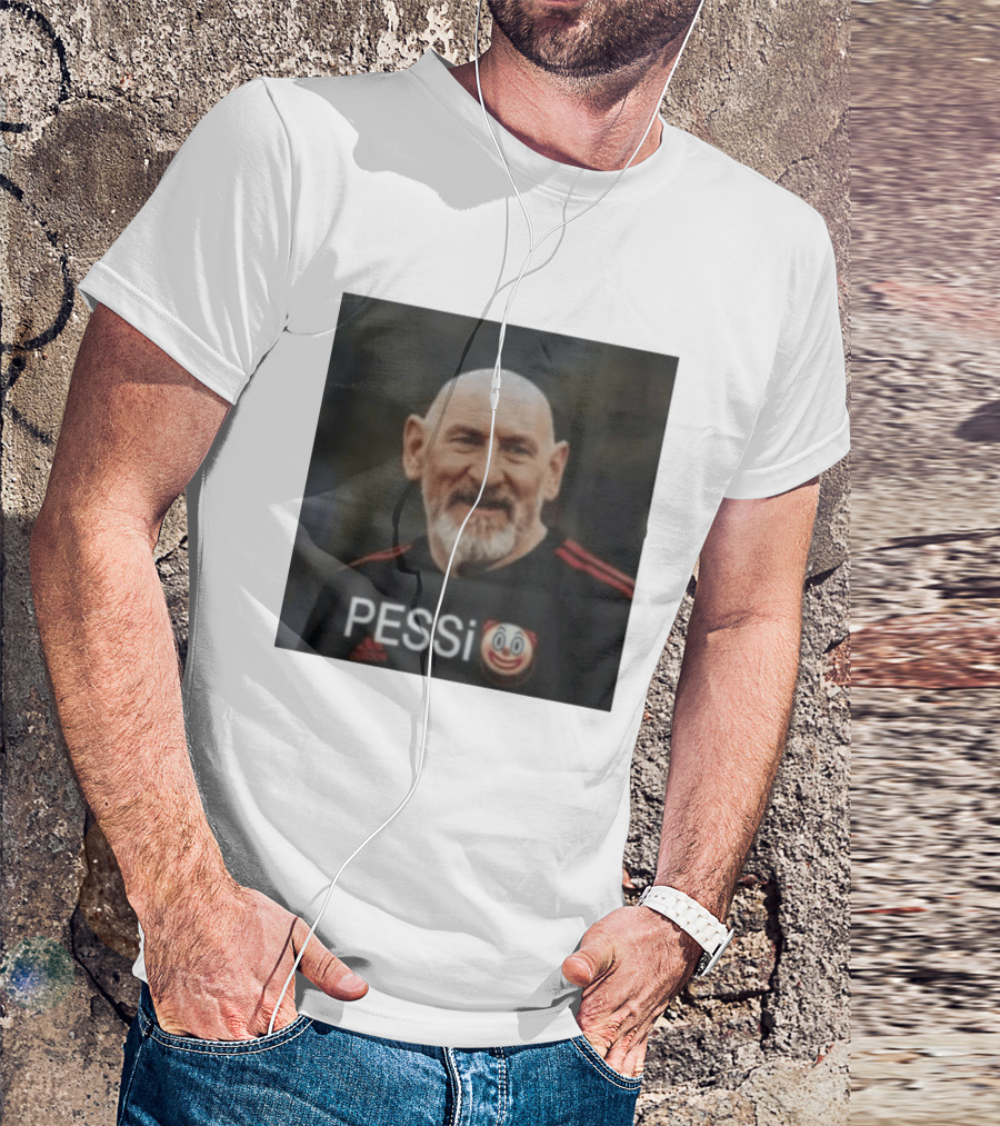 Pessi Clown Meme With AC Milan Jersey Featuring Bald Elderly Man T-Shirt