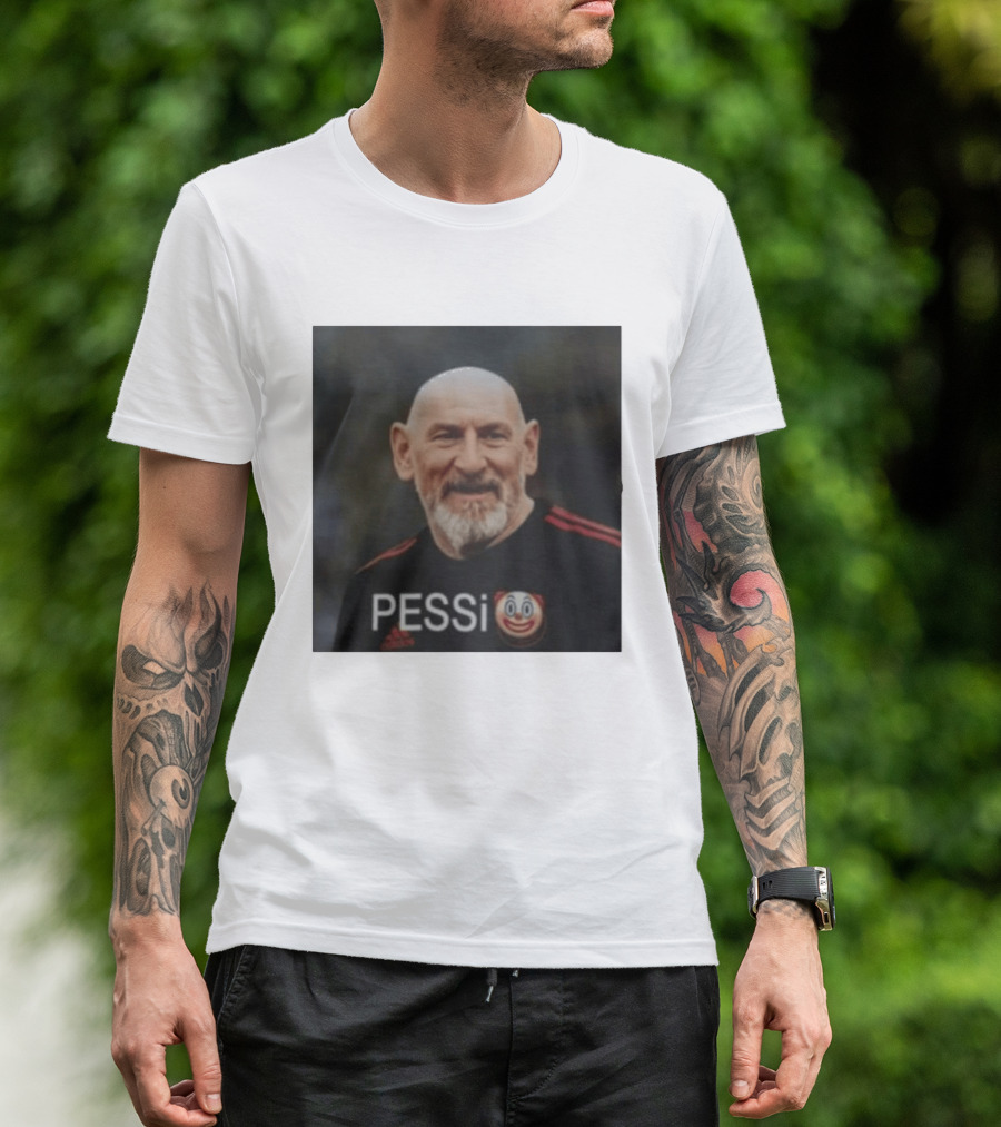 Pessi Clown Meme With AC Milan Jersey Featuring Bald Elderly Man T-Shirt