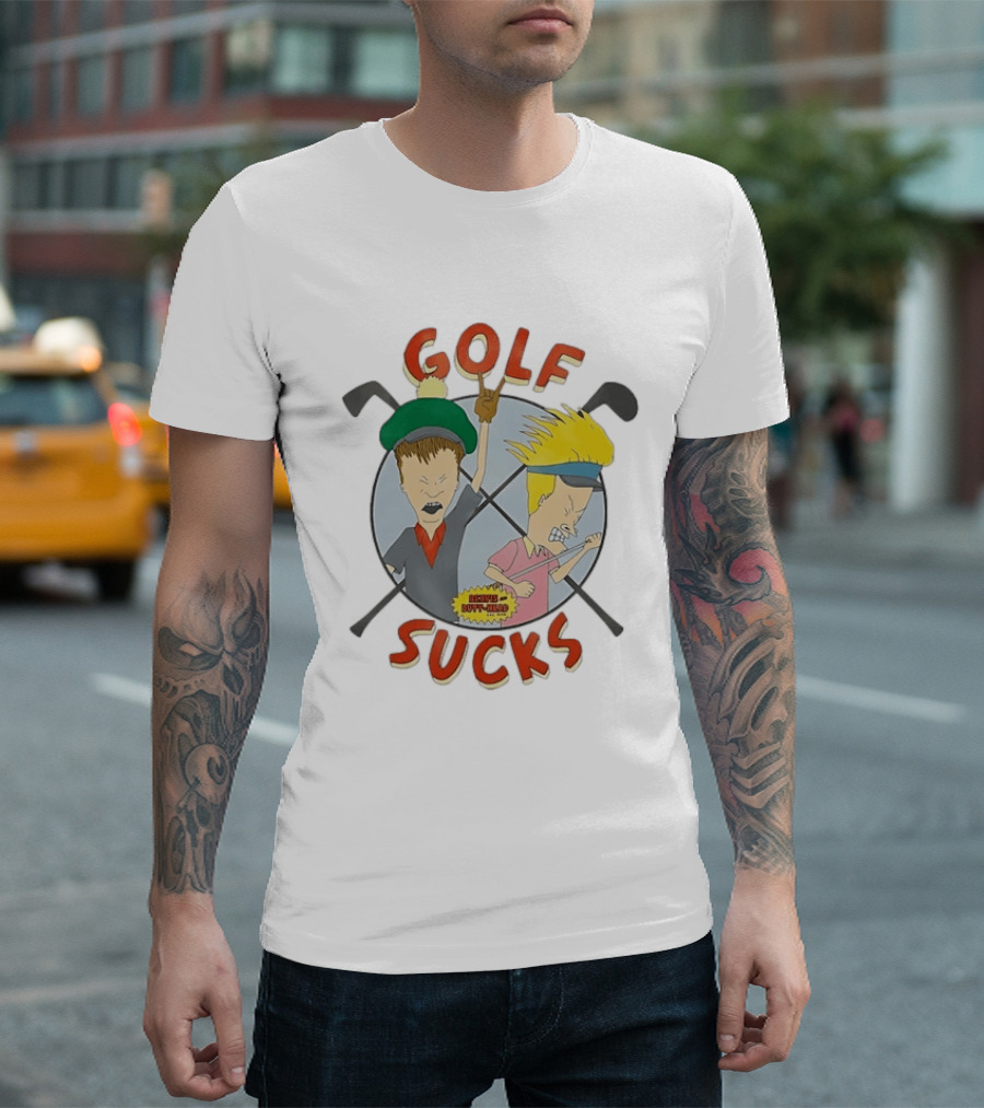 Beavis And Butt Head Golf Sucks 90s Cartoon T-Shirt