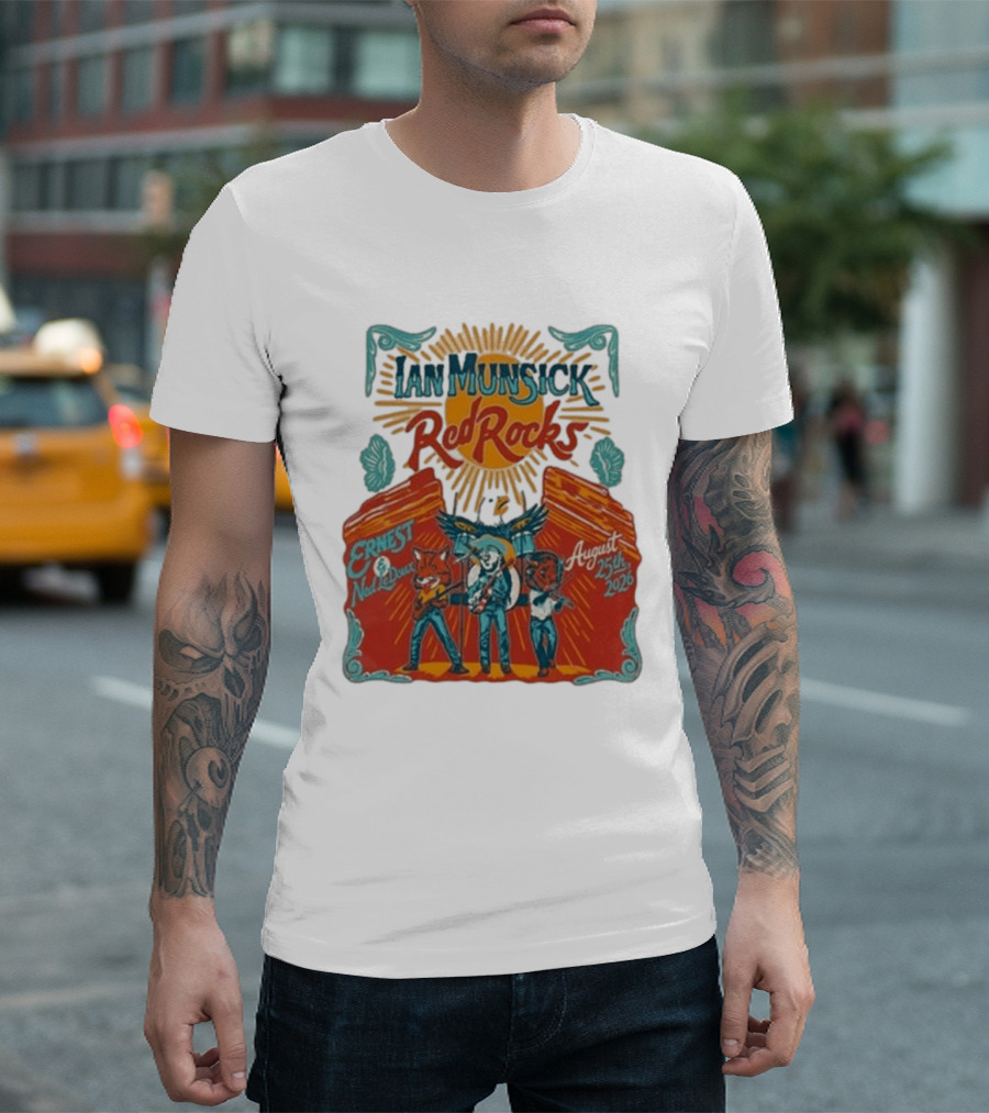 Ian Munsick Red Rocks August 25th 2026 Ernest Ned LeDoux T-Shirt