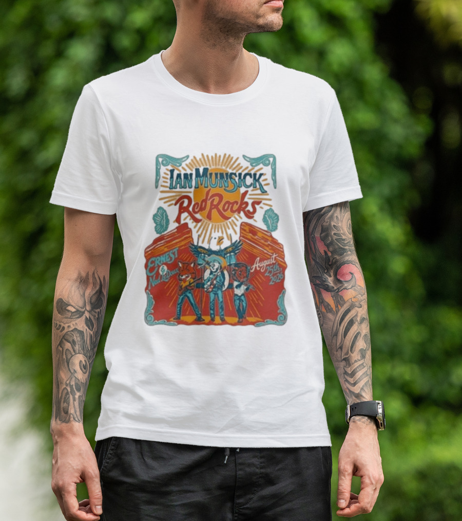 Ian Munsick Red Rocks August 25th 2026 Ernest Ned LeDoux T-Shirt