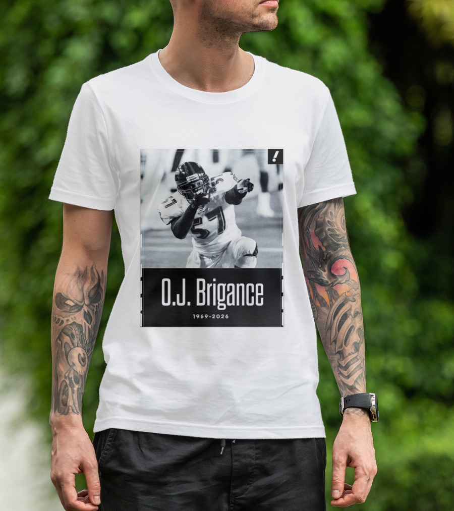 O.J. Brigance 1969 2026 Football Player Memoriam T-Shirt