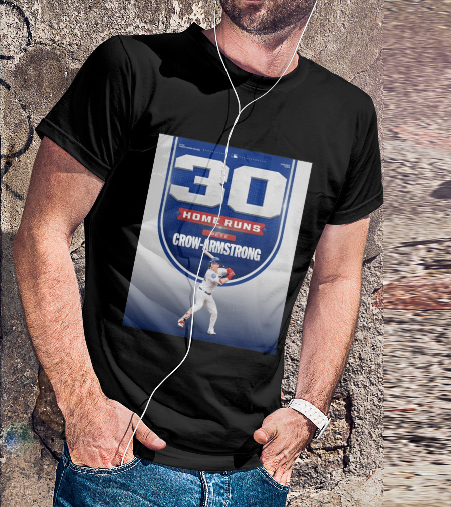 30 Home Runs Pete Crow Armstrong Chicago Cubs T-Shirt
