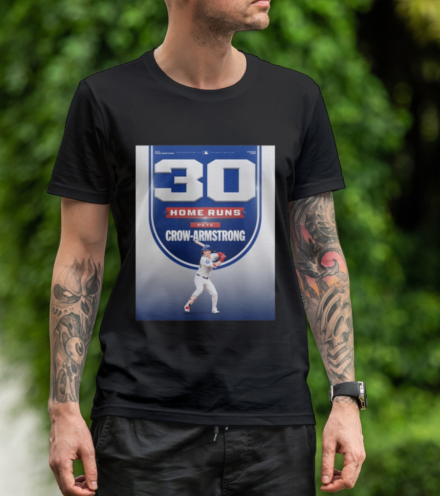 30 Home Runs Pete Crow Armstrong Chicago Cubs T-Shirt