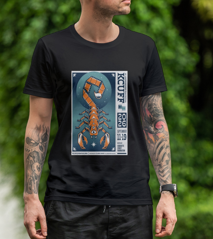 KC Underground Film Festival 2026 Scorpion September 11 19 Charlotte Street Foundation T-Shirt
